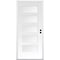 Codel Doors 36" x 80" Primed White Shaker Exterior Fiberglass Door 3068LHISPSF5PSHK491615M - alternate 1